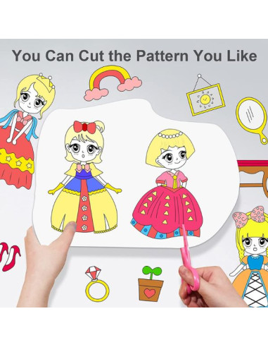 Rola hartie auto-adeziva si decupabila pentru desenat si colorat, 3m x 30 cm, Model cu printese