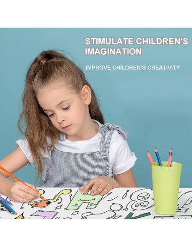 Rola hartie auto-adeziva si decupabila pentru desenat si colorat, 3m x 30 cm, Model cu printese