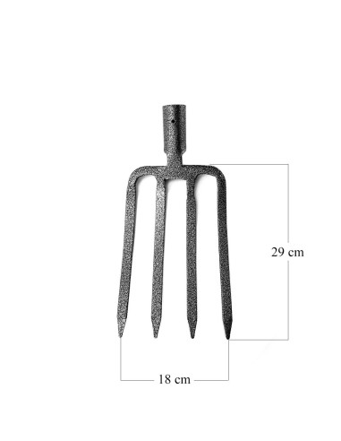 Furca pentru sapat, 4 dinti lati, fier, 25 cm, Strend Pro