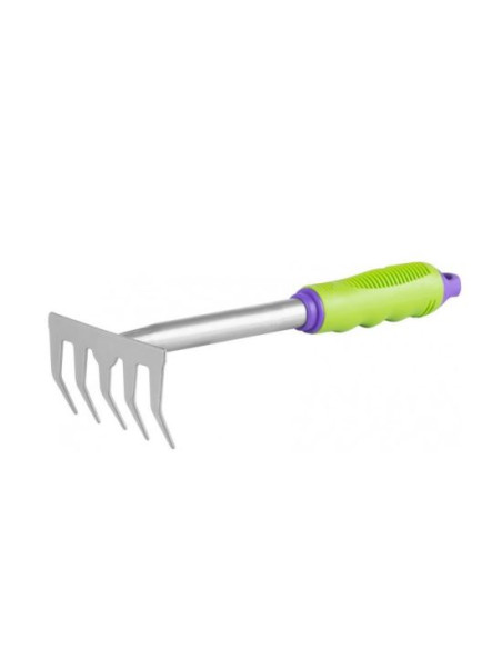 Grebla mini, pentru gradina, metalica, coada plastic, 5 dinti, 11x30 cm, Strend Pro