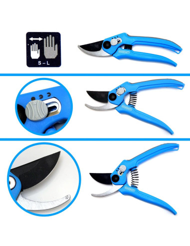 Foarfeca gradina, tip bypass, pentru trandafiri, pomi, vita de vie, 9.9 cm, Aquacraft
