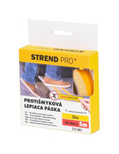 Banda antialunecare, autoadeziva, extra durabila, 25 mm x 5 m, galben, Strend Pro 2