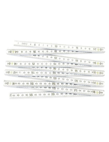 Metru tamplar din plastic alb, 2 m, Strend Pro