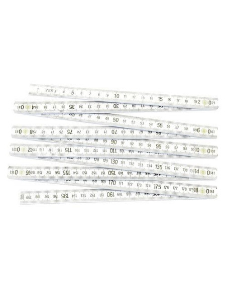 Metru tamplar din plastic alb, 2 m, Strend Pro