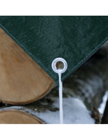 Prelata impermeabila cu inele, 5.9x9.9 m, PE, 65 g/mp, 60 mp