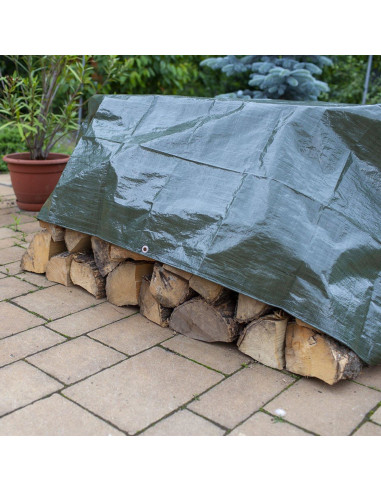 Prelata impermeabila cu inele, 5.9x9.9 m, PE, 65 g/mp, 60 mp