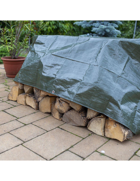 Prelata impermeabila cu inele, 5.9x9.9 m, PE, 65 g/mp, 60 mp