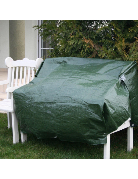 Prelata impermeabila cu inele, 5.9x9.9 m, PE, 65 g/mp, 60 mp