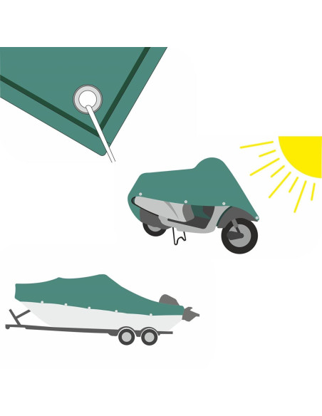 Prelata impermeabila cu inele, 5.9x9.9 m, PE, 65 g/mp, 60 mp