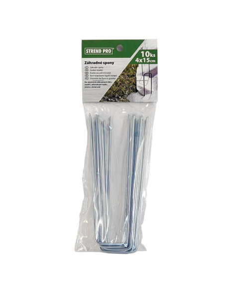 Cui tip U, fixare folii, furtune, set 10 buc, 4 mm x 15 cm