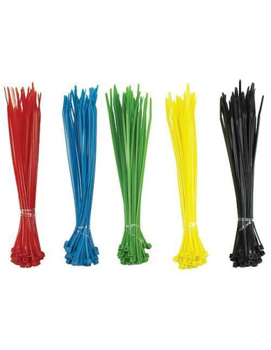 Coliere plastic multicolore, 200 bucati, 150x2.5 mm, Strend Pro