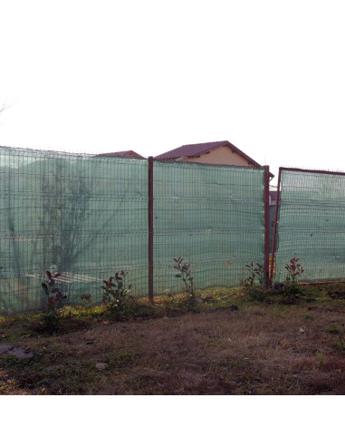 Plasa de umbrire, HDPE, 80 g/mp, grad de umbrire 80%, verde, 10x1.8 m 