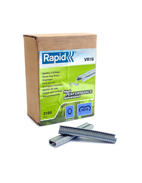 Capse sarma zincata VR16, pentru cleste Rapid, 3190 buc, 2-8 mm