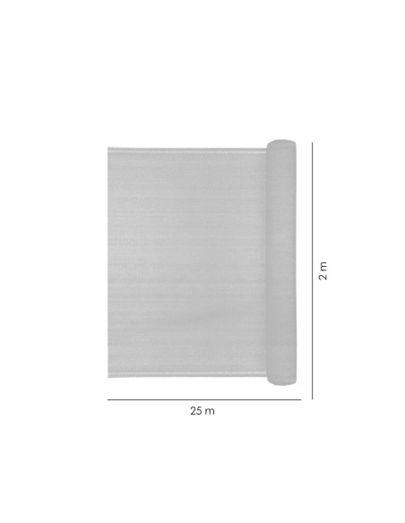 Plasa de umbrire, HDPE, 140 g/mp, grad de umbrire 85%, verde, 25x2 m