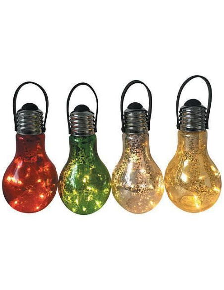 Lampa pentru gradina, tip bec, LED, set 24 buc, 1xAA, 9x18 cm, Stella