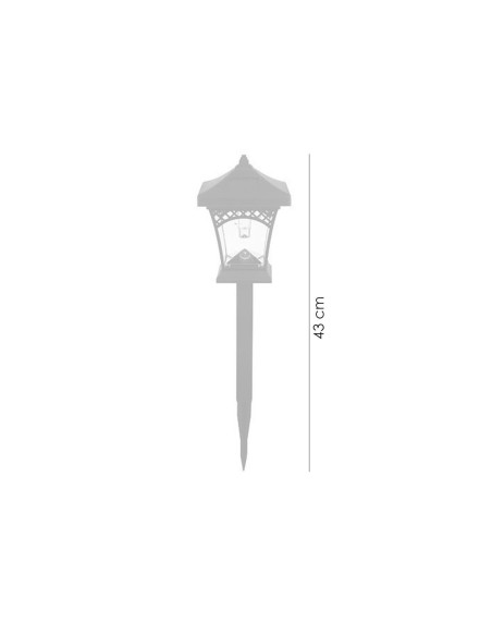 Lampa solara pentru gradina, 1 Led, 43 cm, Heka
