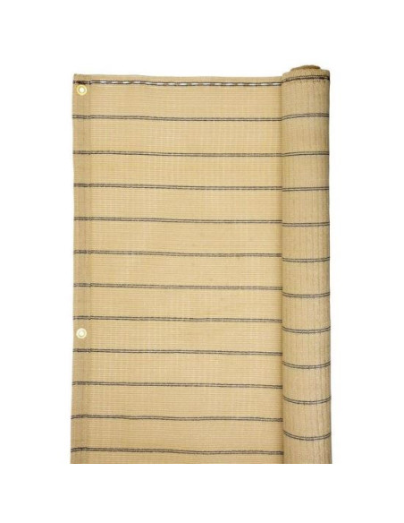 Paravan pentru balcon, terasa, gard, bej, 185 g/m2, UV, 5x1 m