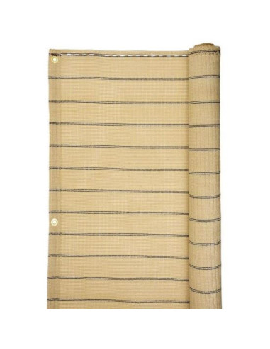 Paravan pentru balcon, terasa, gard, bej, 185 g/m2, UV, 5x1.5 m