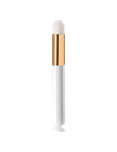 Perie compacta pentru curatarea si spalarea genelor, a tenului sau a nasului, perii foarte moi, 10 cm, Alb / Auriu