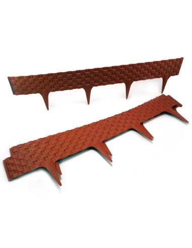 Gard pentru gradina din plastic flexibil, set 3 buc, 800x100/200 mm, 2.40 m