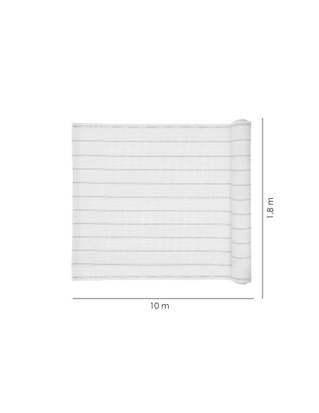 Paravan pentru balcon, terasa, gard, bej, 185 g/m2, UV, 10x1.8 m