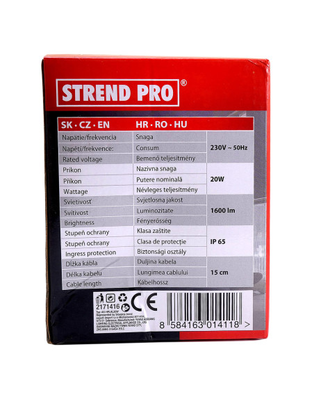 Proiector lucru, LED, 20 W, 1600 lm, IP65, Strend Pro