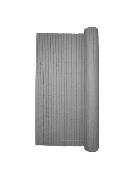 Paravan pentru balcon, terasa, gard PVC, gri, 1300 g/m2, UV, 3x1.5 m
