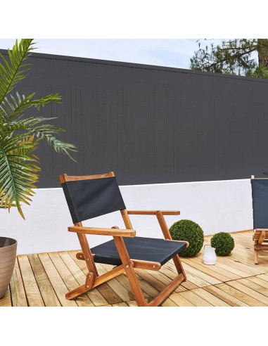 Paravan pentru balcon, terasa, gard PVC, gri, 1300 g/m2, UV, 3x1.5 m