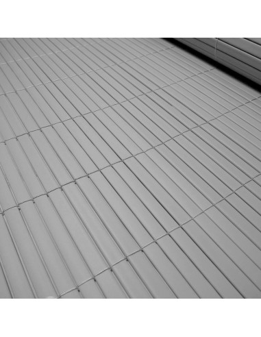 Paravan pentru balcon, terasa, gard PVC, gri, 1300 g/m2, UV, 3x1.5 m