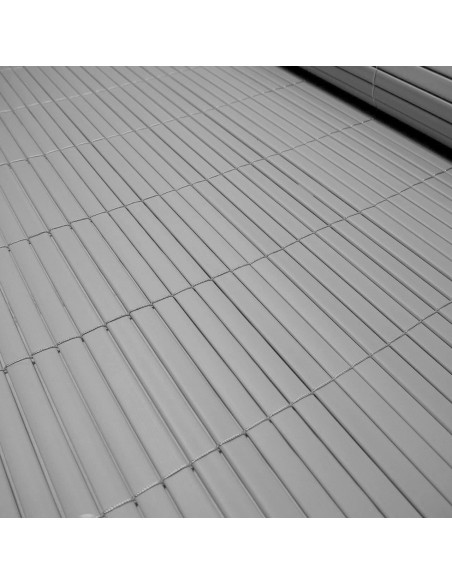 Paravan pentru balcon, terasa, gard PVC, gri, 1300 g/m2, UV, 3x1.5 m