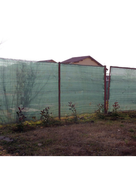 Plasa de umbrire, HDPE, 140 g/mp, grad de umbrire 85%, verde, 10x1 m