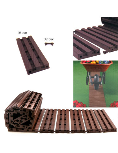 Poteca de gradina, polipropilena, 30x8.5 cm, 140 cm