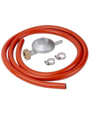 Regulator de gaz cu furtun 1.5 m, 28-30 mbar, UK8 mm, EN16129, Strend Pro