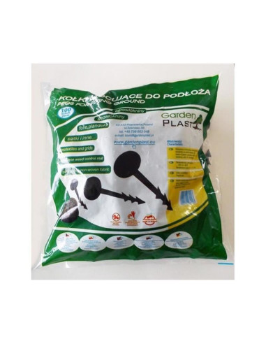 Cui plastic, fixare folii, tip harpon, set 50 buc, 25x100 mm 