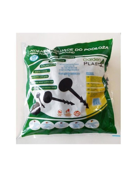 Cui plastic, fixare folii, tip harpon, set 50 buc, 25x100 mm 