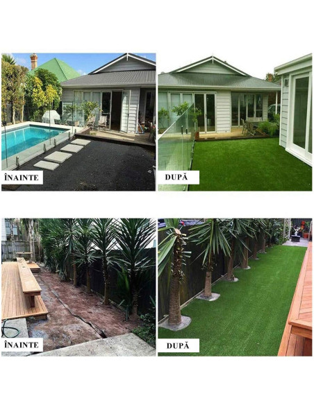 Gazon/Iarba artificiala, verde, inaltime fir 7 mm, 25x1 m