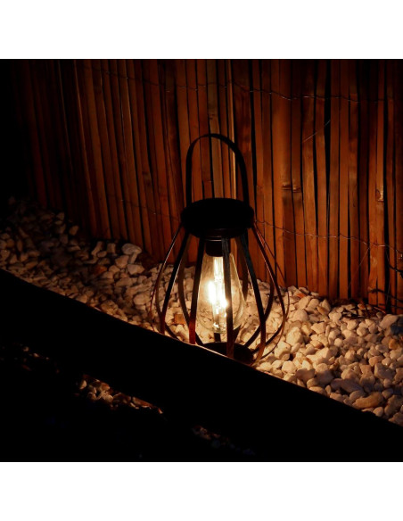Lampa solara pentru gradina, tip felinar, LED, 18x21 cm, Hadar