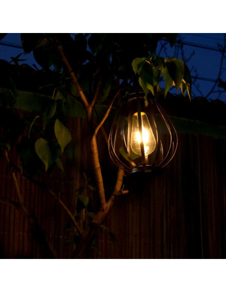 Lampa solara pentru gradina, tip felinar, LED, 18x21 cm, Hadar