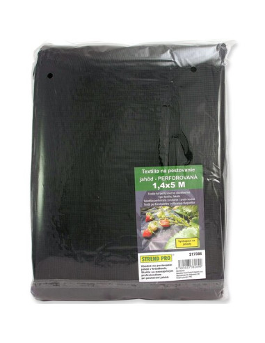 Folie de mulcire, polipropilena, neagra, pentru cultura legumelor, capsunilor, 1.4x5 m