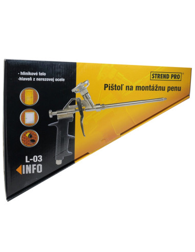 Pistol aplicat spuma, aluminiu, 18.5 cm, Strend Pro