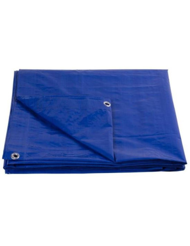 Prelata impermeabila cu inele, 4.9x7.9 m, PE, 80 g/mp, 40 mp