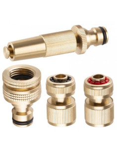 Set de stropit, duza furtun cu accesorii, 4 piese, alama, 1/2", Strend Pro