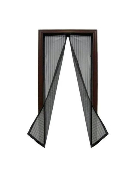 Plasa cu magnet pentru usa impotriva tantarilor, mustelor si altor insecte, neagra, 218x96 cm