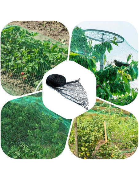 Plasa pvc contra pasarilor, verde inchis, 4x10 m