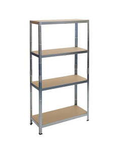 Raft depozitare, metalic, 4 polite, 265 kg, 90x45x180 cm