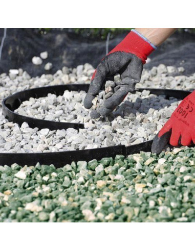 Bordura pentru gazon, plastic, 24 cuie tip harpon, 4.8 m