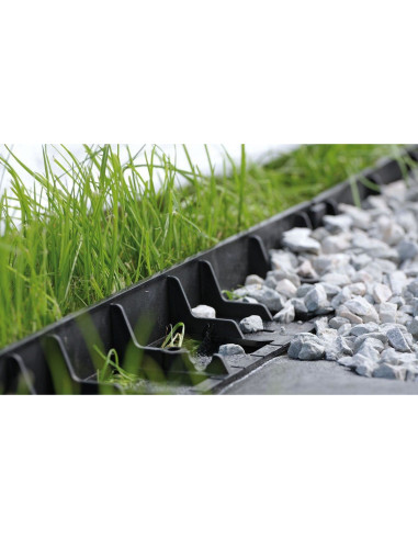 Bordura pentru gazon, plastic, 24 cuie tip harpon, 4.8 m