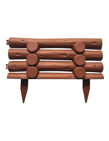 Gard ornamental de gradina, panou din plastic, maro, 44x31 cm
