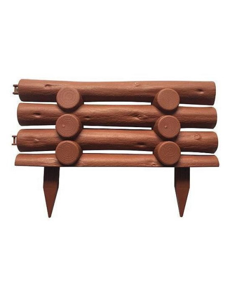Gard ornamental de gradina, panou din plastic, maro, 44x31 cm