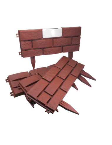 Gard de gradina decorativ, cu iluminare solara, set 4 buc, 42x29 cm